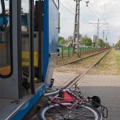 Zderzenie rowerzysty z tramwajem 16.06.2011