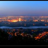 Wieczorna panorama Krakowa